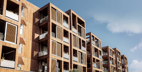 rows of modern apartments