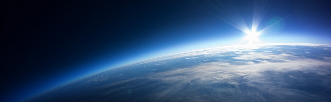a view of earth from outer space