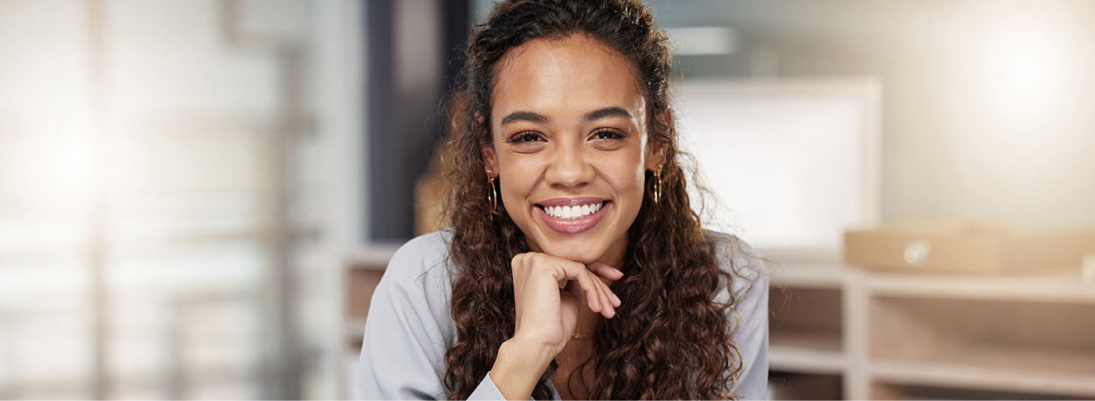 woman smiling