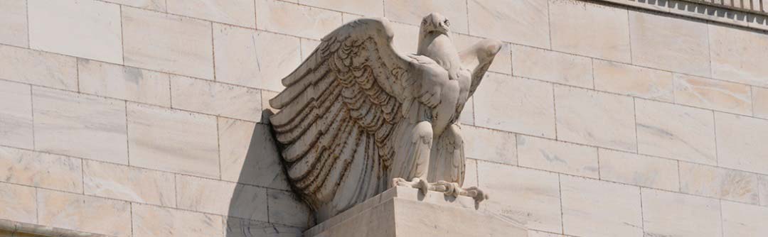 Statue of an eagle on a building