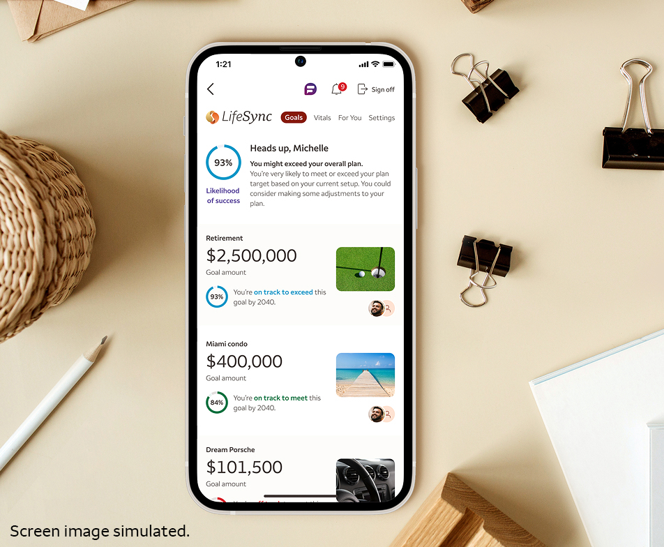 phone displaying different helpful tools